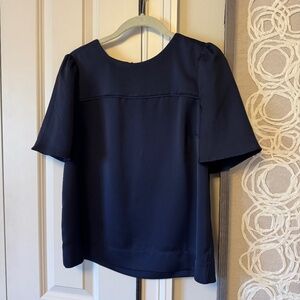 J Crew 365 Navy Short Sleeve Top Size 0